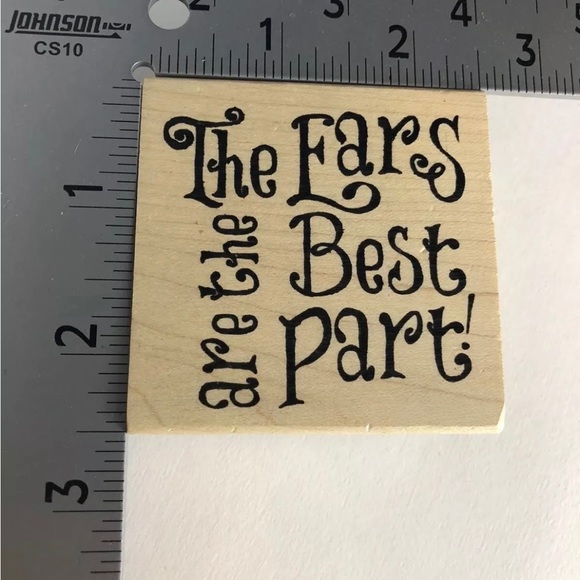 The Ears Are The Best Part & Basket of Eggs Wood Mounted Rubber Stamp New Easter - Picture 6 of 6